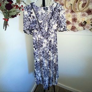 Angie, Floral Blue dress